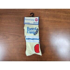 Paramount Forest Gump ~ Crew Socks ~ Yellow ~ Fits Men's Shoe Sizes 6-12 New